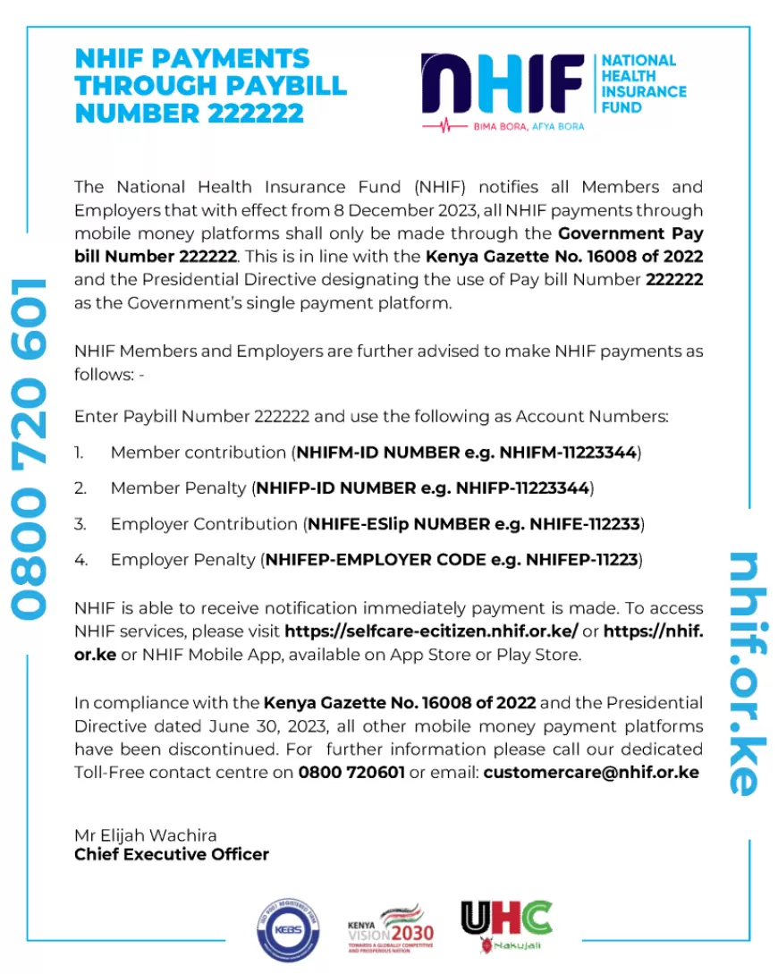 New Nhif Paybill Number 2024 For Making Contributions And Paying Penalties A Resource For All 3133